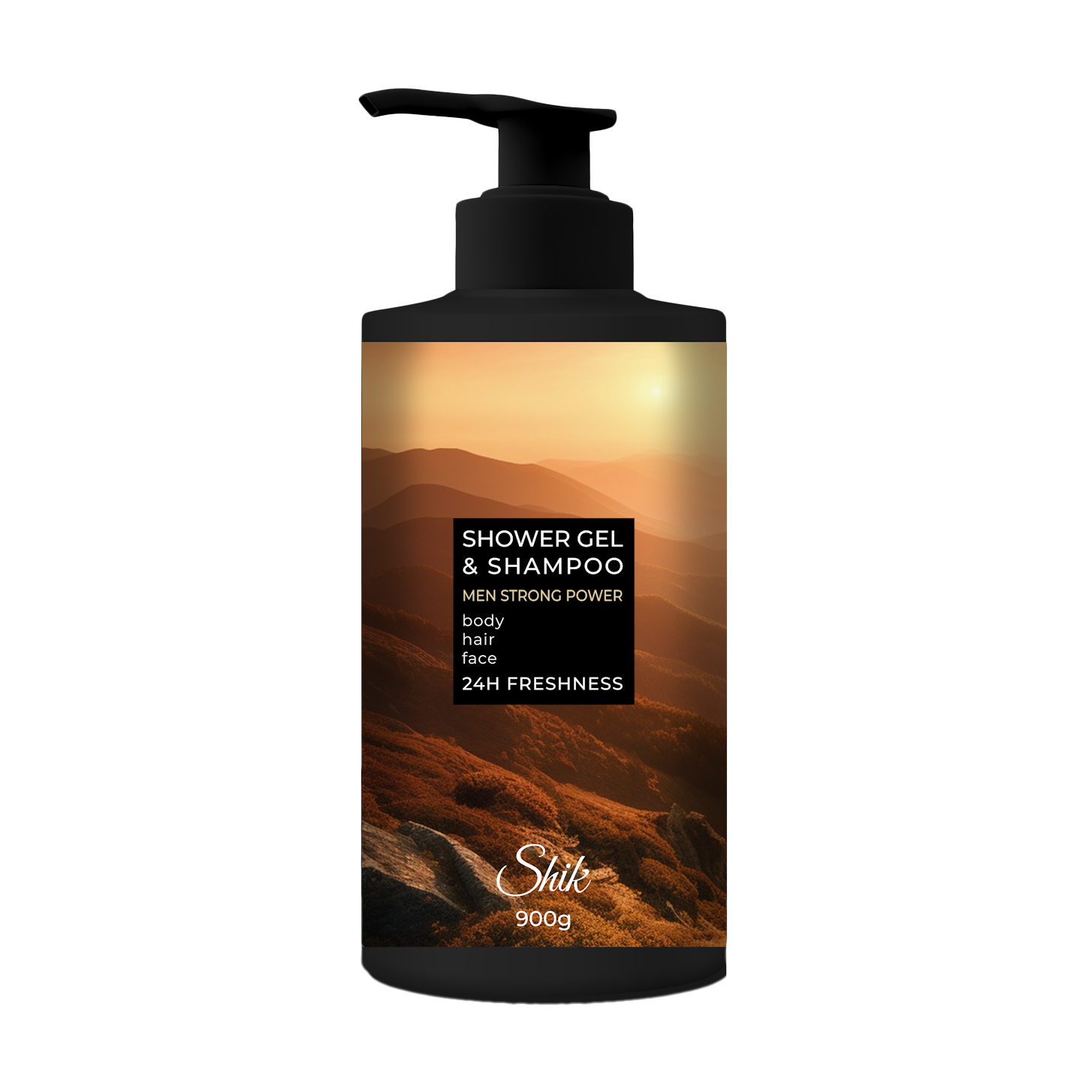 Чоловічий гель-шампунь для душу та волосся Shik Men Strong Power Shower Gel &amp; Shampoo, 900 г